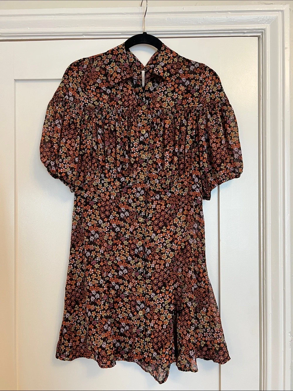 NWT Free People Bonnie Mini Dress Dusk Combo Size M